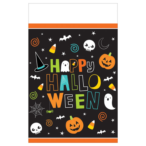 Hallo-ween Friends Plastic Table Cover, 3ct
