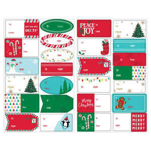 Christmas Adhesive Gift Labels, 150 Labels