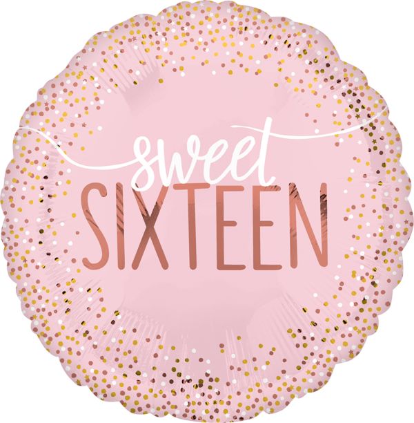 17" Sweet Sixteen Blush Balloon