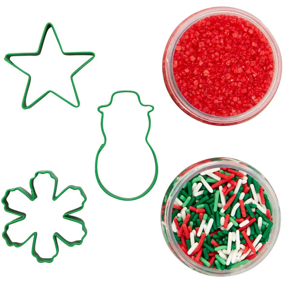 Bright Traditional Sprinkles and Mini Cookie Cutter Set