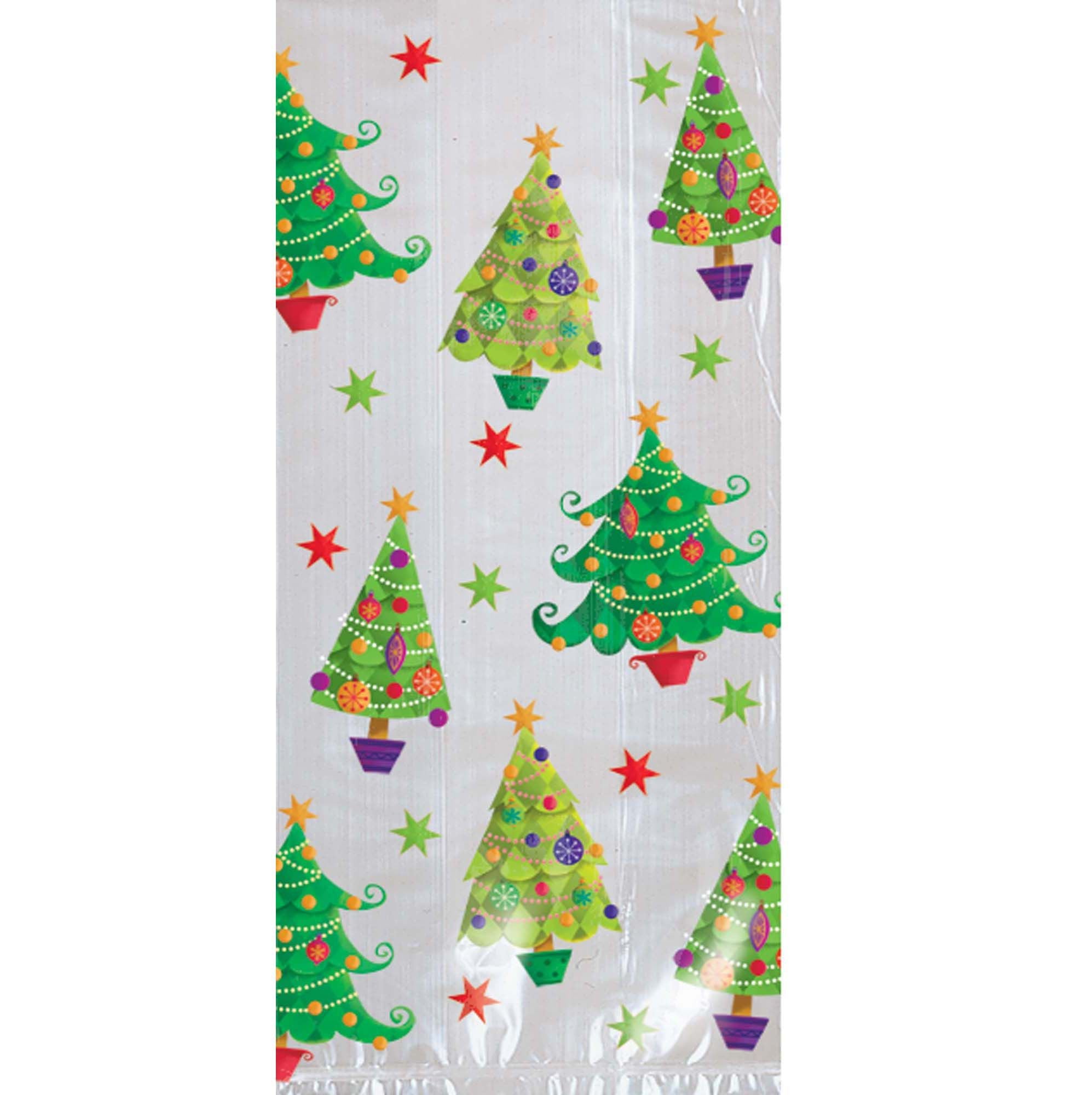Large Cellophane Party Bags - Trees
