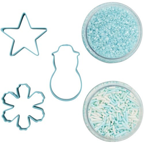 Winter Sprinkles and Mini Cookie Cutter Set