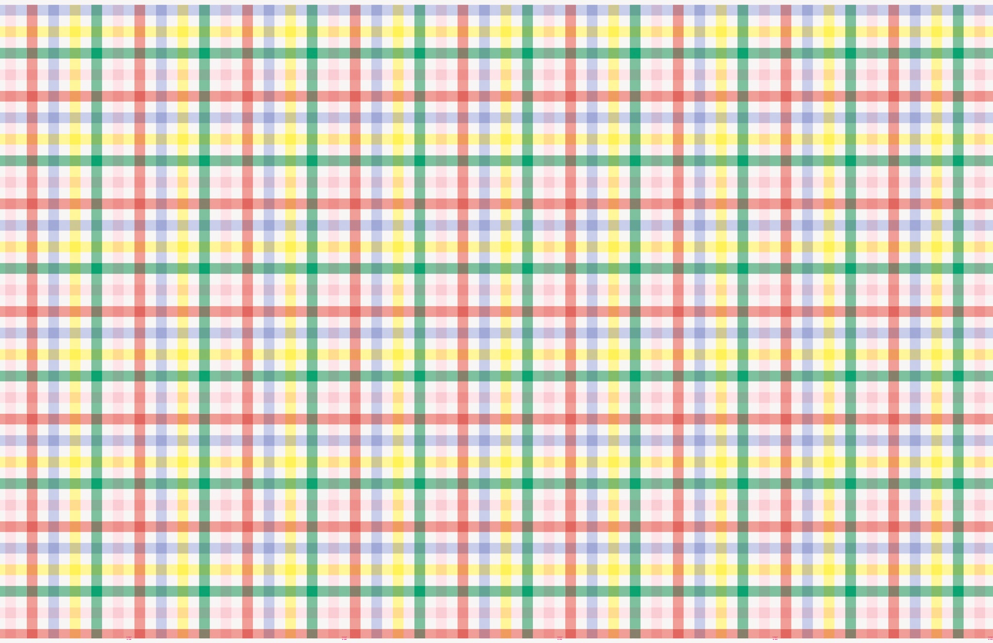Spring Gingham Paper Tablecover, 54"x 84", 1ct