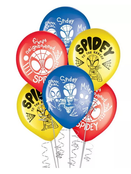 Spidey & His Amazing Friends Latex Balloons, 6ct