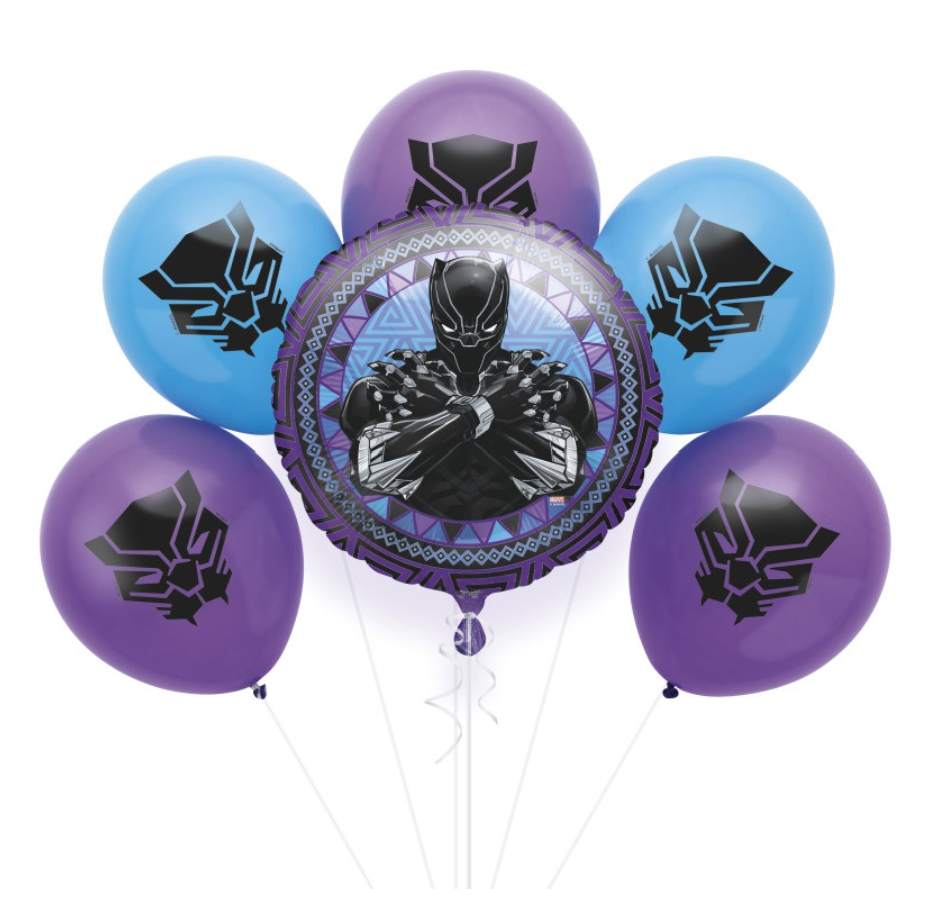 Black Panther Foil & Latex Balloon Kit, 6pc