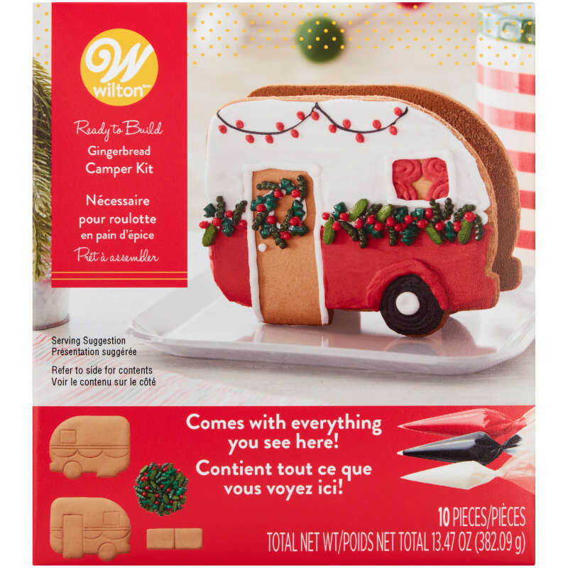 Ready to Build Gingerbread Christmas Camper Kit