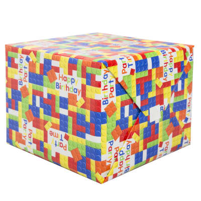 Building Blocks Birthday Gift Wrap