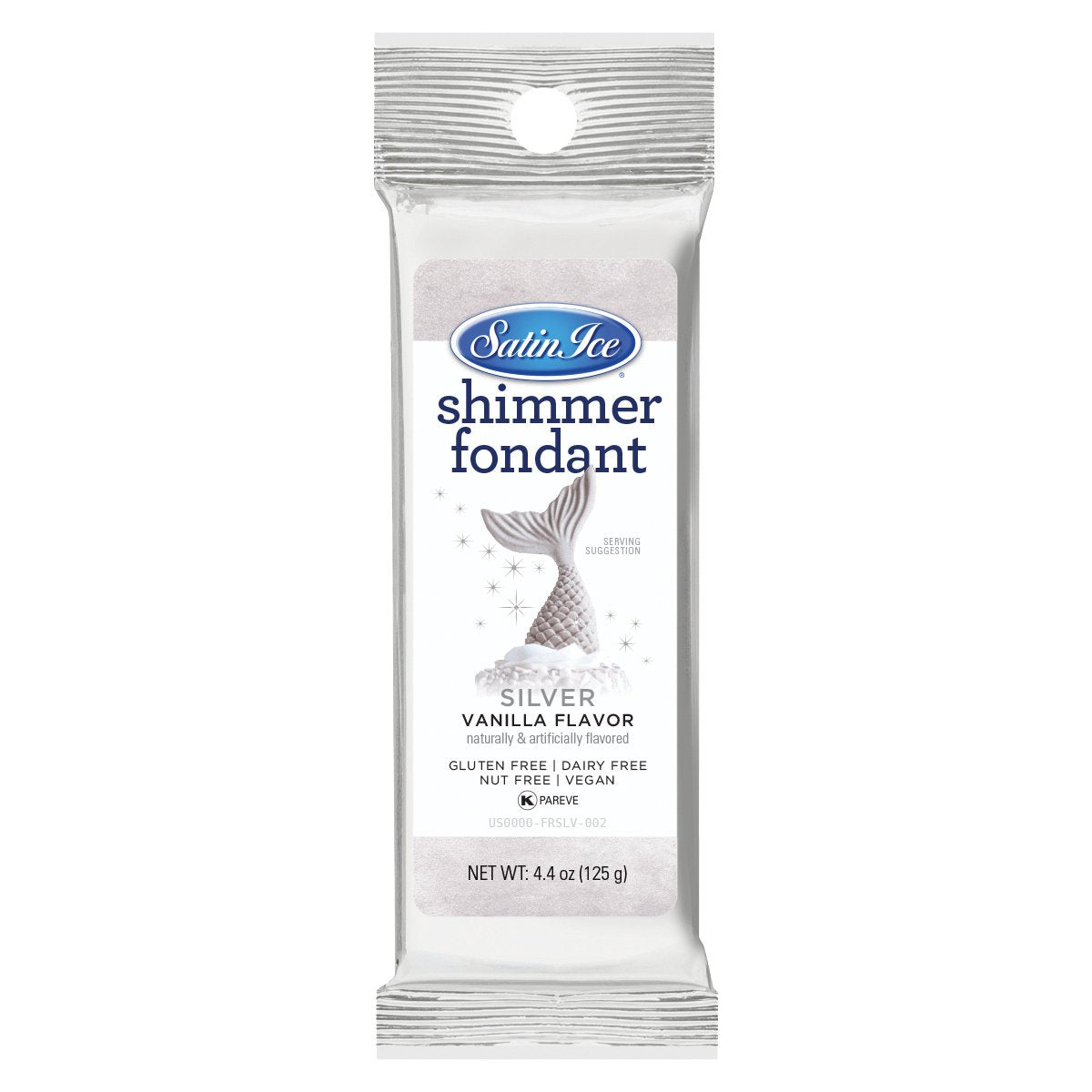 Silver Shimmer Fondant - 4.4oz Packet