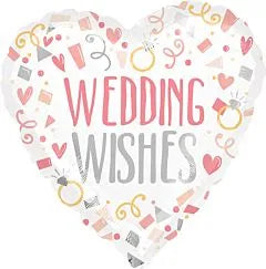 18" Pink Wedding Wishes, 1ct