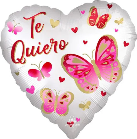 Te Quiero Butterflies 18" Foil Balloon, 1ct