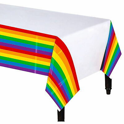 Rainbow Plastic Table Cover