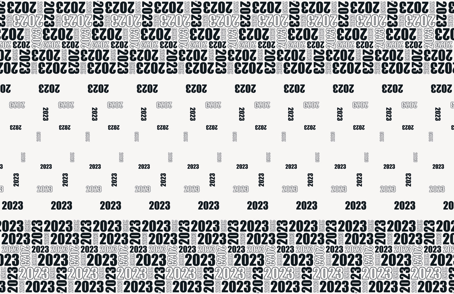 Black, Gold & Silver New Years 2023 Clear Rectangular Plastic Table Cover, 54" x 108"