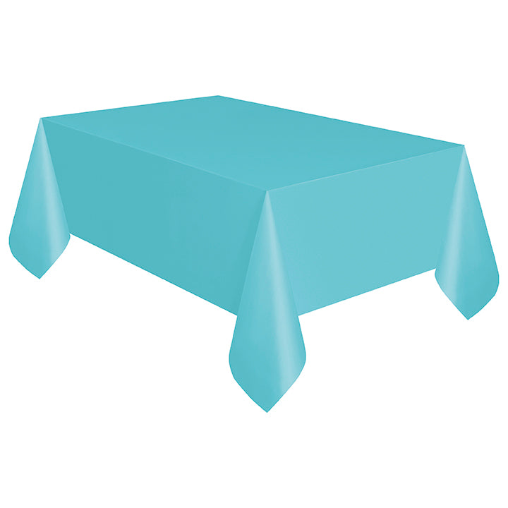 Terrific Teal Rectangular Plastic Table Cover, 54" x 108" A Birthday
