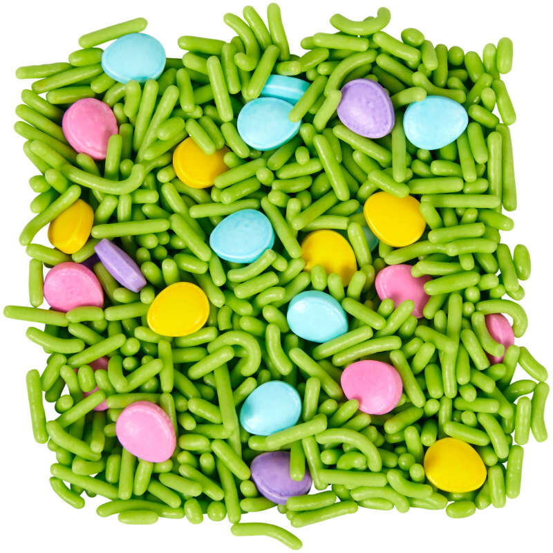 Easter Eggs with Grass Mix Sprinkles, 4 oz.