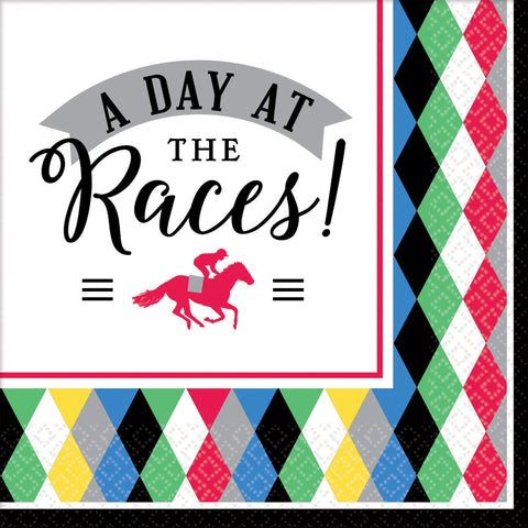 Derby Day Beverage Napkins - A Day At The Races!, 16ct