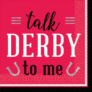 Derby Day Beverage Napkins - Talk Derby To Me, 16ct