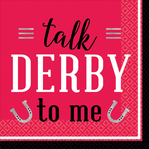 Derby Day Beverage Napkins - Talk Derby To Me, 16ct