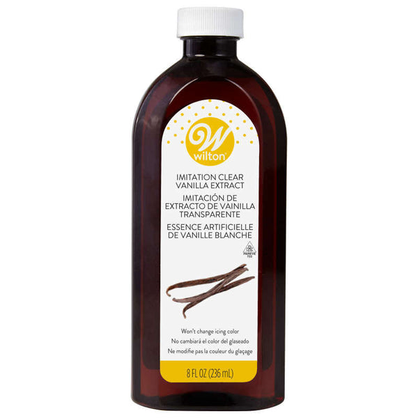 Clear Imitation Vanilla Baking and Flavoring Extract, 8 oz.