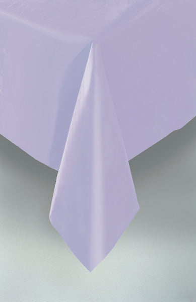 Lavender Solid Rectangular Plastic Table Cover, 54" x 108", 1ct