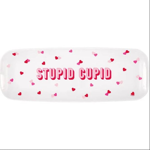 Plastic "Stupid Cupid" Serving Tray, 1ct