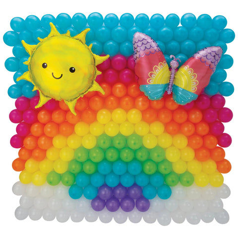 Rainbow Latex & Foil Balloon Back Drop Kit