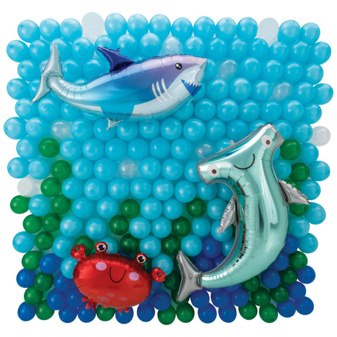 Sea Latex & Foil Balloon Back Drop Kit