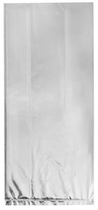 Silver Foil Cellophane Bags 5"x11", 10ct