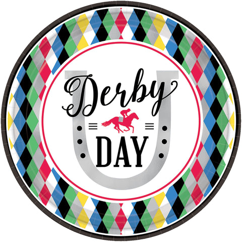 Derby Day 9" Round Plates, 8ct