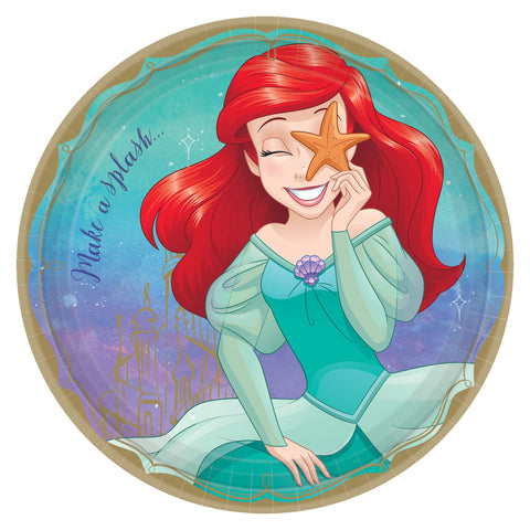 ©Disney Princess Round Plates, 9" - Ariel