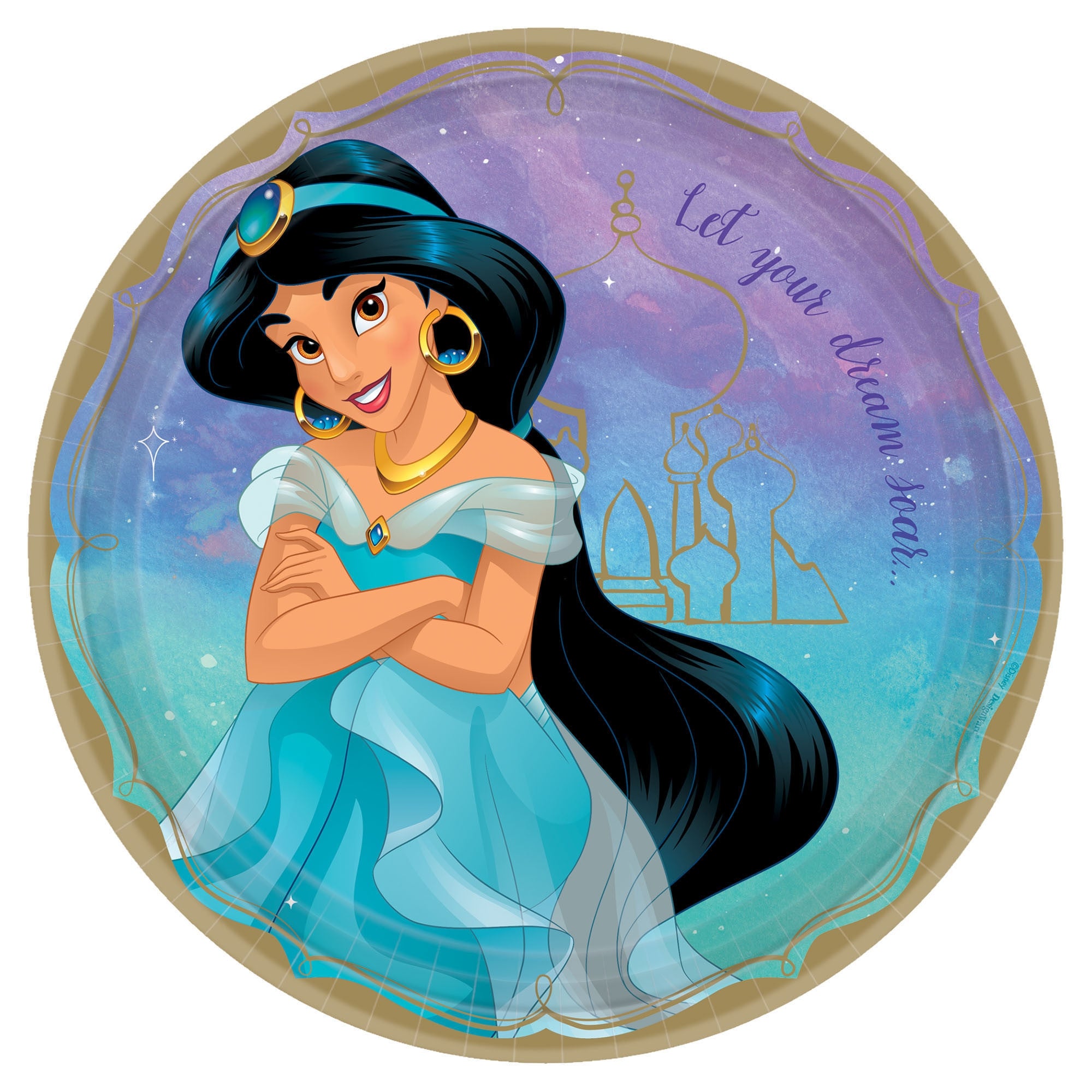 ©Disney Princess Round Plates, 9" - Jasmine
