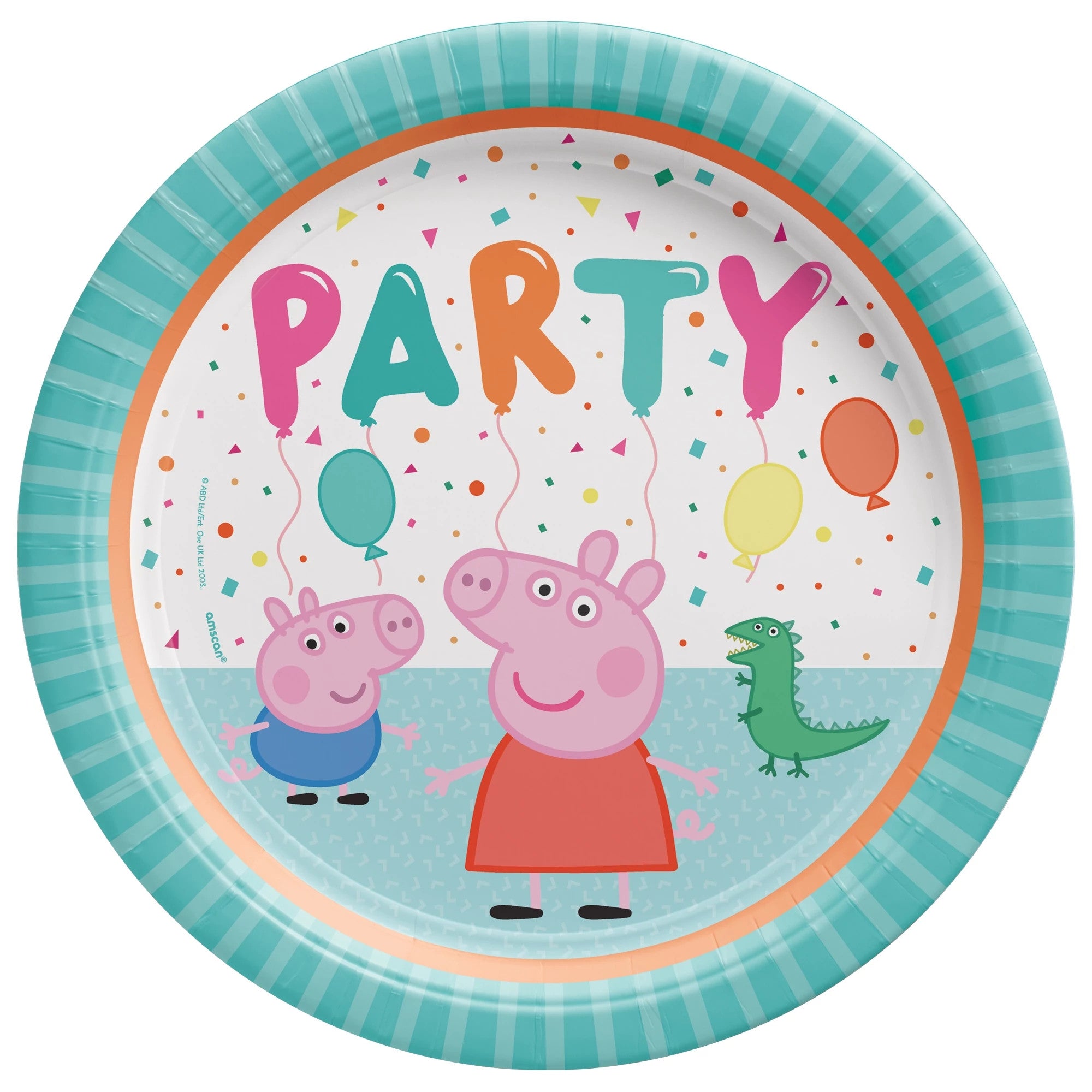 Peppa Pig Confetti Party 9" Round Plate