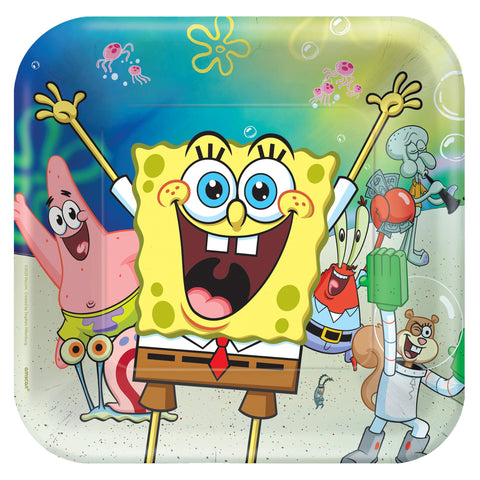 SpongeBob© 9" Square Plates