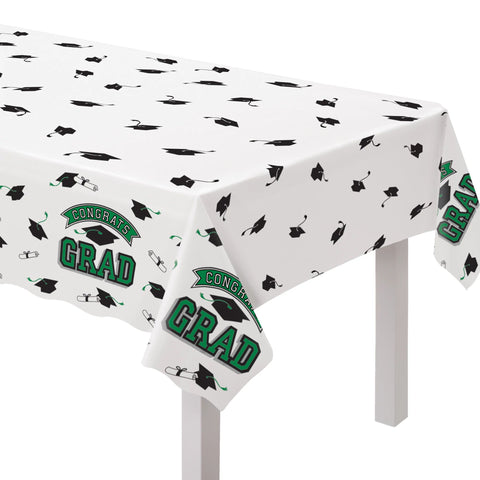 True To Your School Table Cover - Green, 1ct