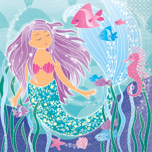 Mermaid Luncheon Napkins, 16ct