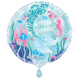 Mermaid 18" Round Foil Balloon, 1ct