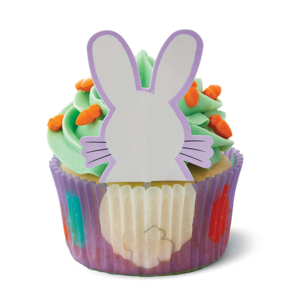 Easter Bunny and Carrot Cupcake Decorating Kit, 48-Piece Set