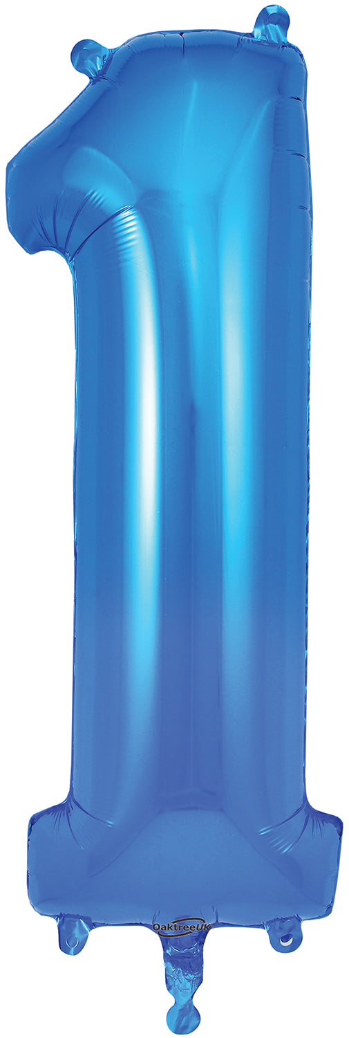 Globo Oaktree Número 1 de 34" - Azul