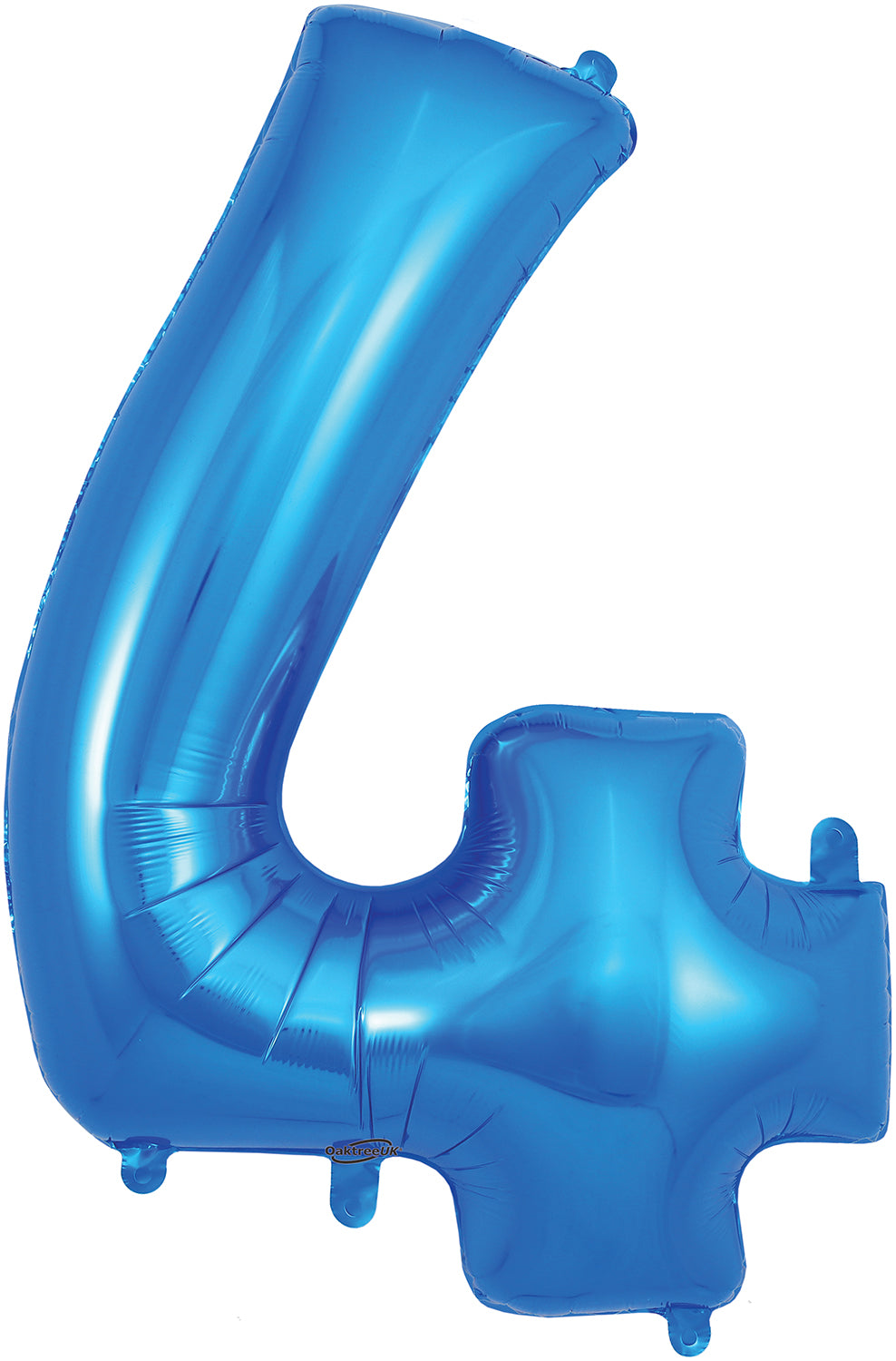 Oaktree 34" Numeral 4 Balloon - Blue