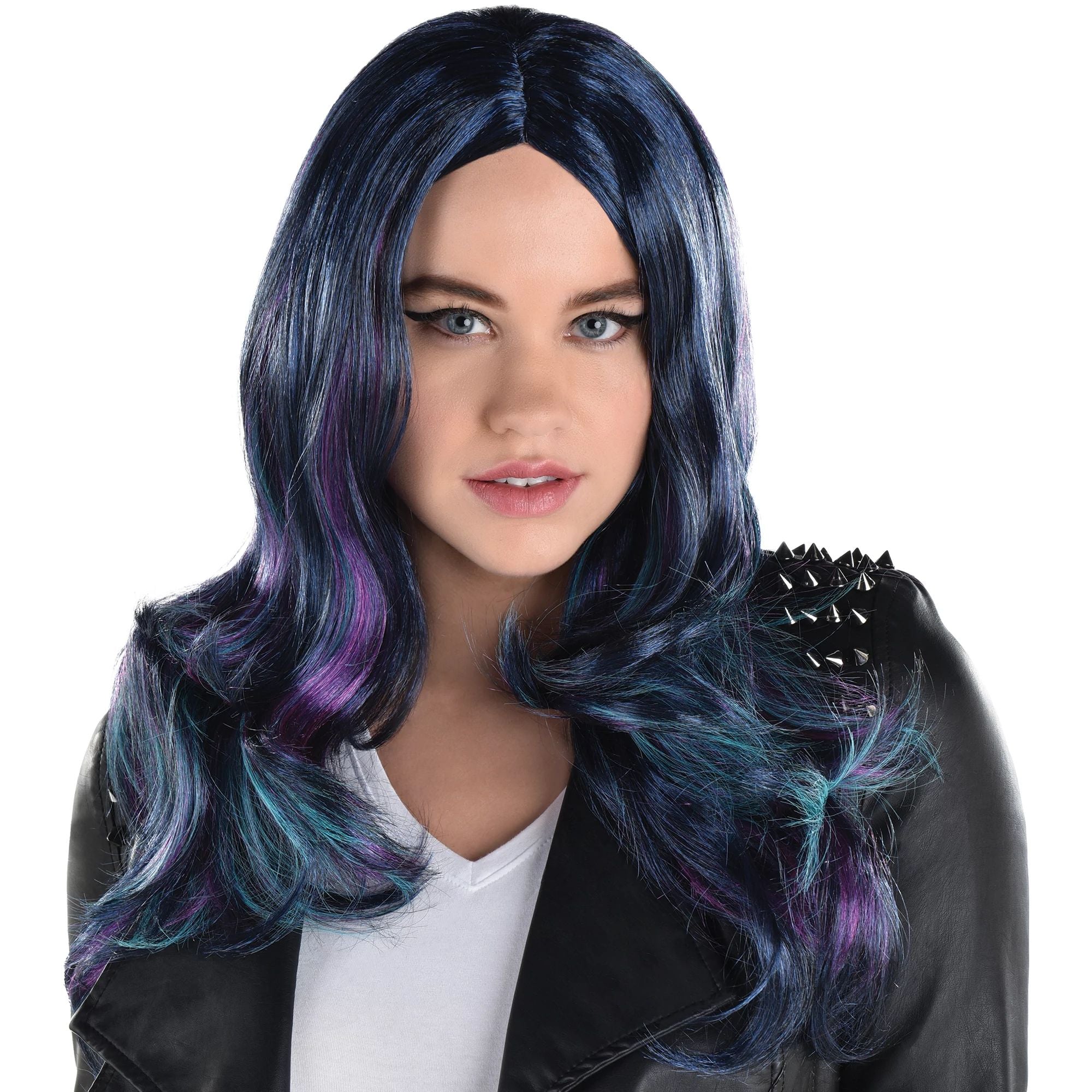 Oil Slick Navy Blue, Purple, and Turquoise Wig