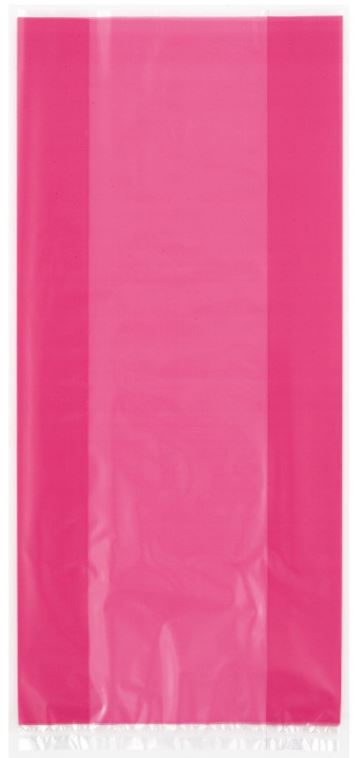 Hot Pink Cellophane Bags, 30ct