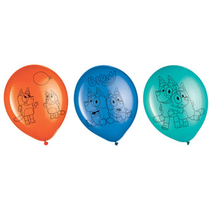 Bluey Latex Balloons, 6ct