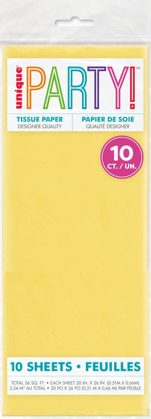 Yellow Tissue Sheets, 10ct
