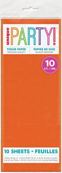 Orange Tissue Sheets, 10ct