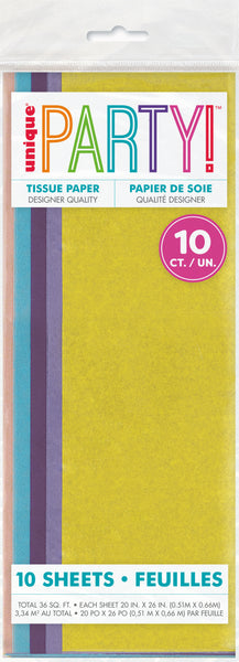 Assorted Pastel Tissue Sheets, 10ct