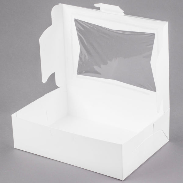 14" x 10" x 4" White Window Cake Box / Bakery Box
