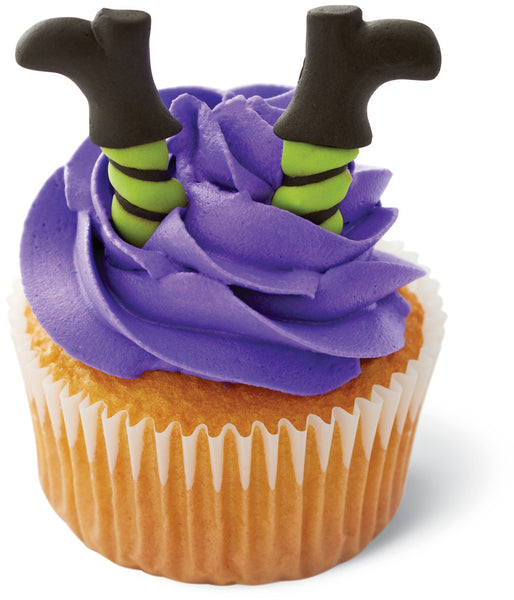 Witch Hats & Legs Royal Icing Decorations, 12ct