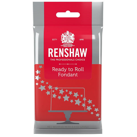 Renshaw Ready to Roll Fondant - Red - 8.8oz - BEST BY DATE JUNE 2021