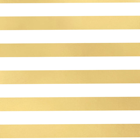 Gift Wrap - Foil Gold Stripe