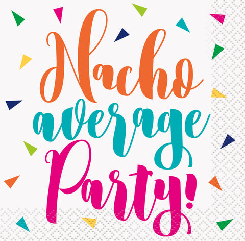 Nacho Average Party Beverage Napkins, 16ct
