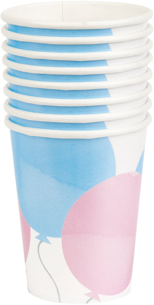 Gender Reveal Party 9oz Paper Cups, 8ct